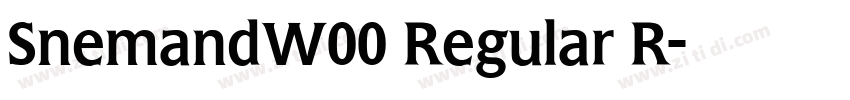 SnemandW00 Regular R字体转换